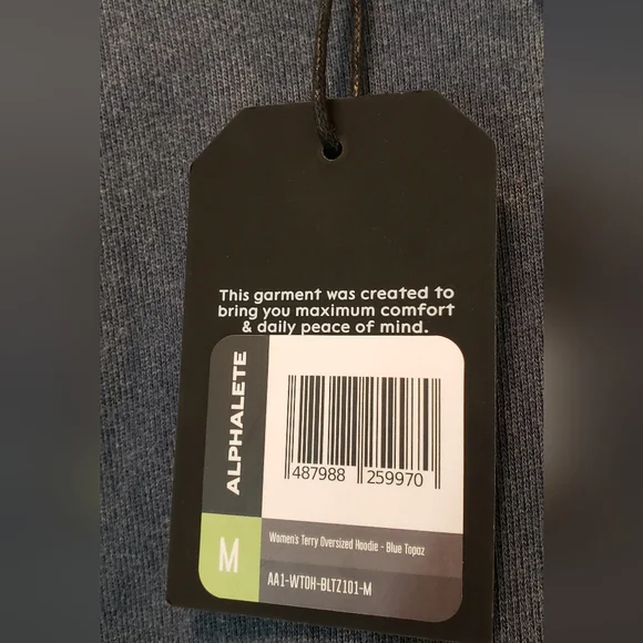 Alphalete Very Terry Hoodie Sweatshirt Medium Sun Bleached Distresssed - Picture 7 of 7